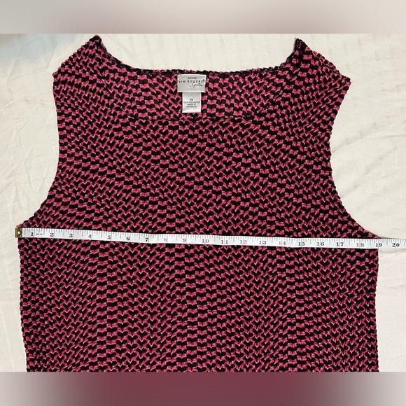 Kim Rogers Hearts Pink Blouse 1X SemiSheer. - Picture 6 of 10